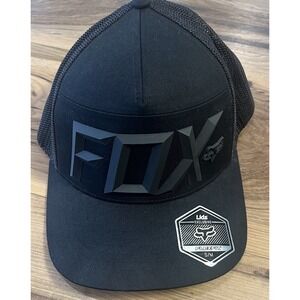 Fox Racing Flexfit Trucker Hat Black 3D Logo Lids Exclusive Size S/M Moto